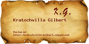 Kratochvilla Gilbert névjegykártya